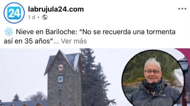 El intendente de Parques dijo que hace 35 años no nevaba fuerte y le llovieron las críticas