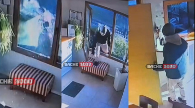 (Video) Rompió una ventana e ingresó a robar a un apart hotel de Bustillo