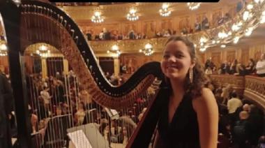 Gaia Molina, la arpista de Bariloche que brilló en el Teatro Colón