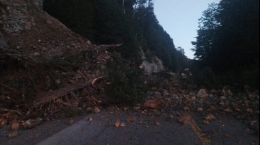 Corte total en la Ruta 40 por un derrumbe a la altura de Lago Guillelmo