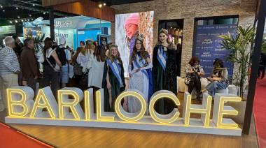 Bariloche desembarcó con toda su comitiva en la FIT y estrenó a sus nuevas reinas ante el país