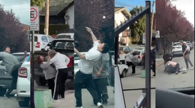 (Videos) ¿Y si bajamos un cambio? Las peleas en la vía pública se vuelven moneda corriente en Bariloche