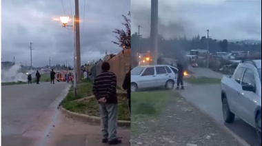Enfrentamiento entre dos familias en el barrio 270 Viviendas: piedrazos y una moto incendiada