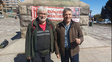 Giordano llegó a Bariloche para bancar al Frente de Izquierda por el Socialismo y aprovechó para responderle a Del Caño