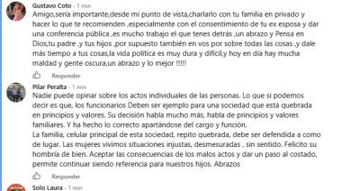 Cientos de mensajes de vecinos, le piden a Costa Brutten que no renuncie