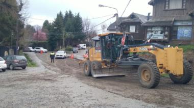 Avenida Pioneros: comenzó la obra de pavimentación en el acceso por Tupungato y Los Pinos