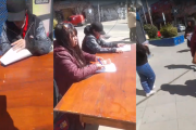 (VIDEO) La cooperativa contratada para "capacitar" por el referendúm, salió a la calle y no la dejan hablar
