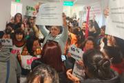 Protesta sindical impide recorrida oficialista del nuevo edificio del Hospital Zonal Ramón Carrillo