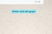 Walter Cortés ha salido del grupo de Whatsapp
