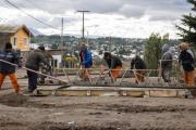 El Municipio comenzó el hormigonado de la Barda del Ñireco en la intersección de Brown y Don Bosco