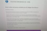 Amenaza de tiroteo en el Don Bosco: encontraron un escrito en el baño y la escuela activó el protocolo