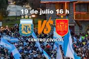 Bariloche se pinta de celeste y blanca para la final ante España en el Centro Cívico