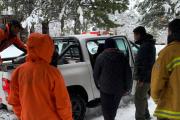 Rescataron a una familia aislada por la nieve en Arroyo La Botella