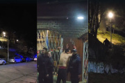 Operativo policial de gran despliegue en calle Moreno: dos detenidos