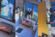 (Video) Rompió una ventana e ingresó a robar a un apart hotel de Bustillo