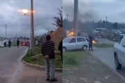 Enfrentamiento entre dos familias en el barrio 270 Viviendas: piedrazos y una moto incendiada