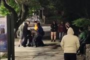 Golpes en pleno centro de Bariloche: las imágenes de una noche con varios enfrentamientos