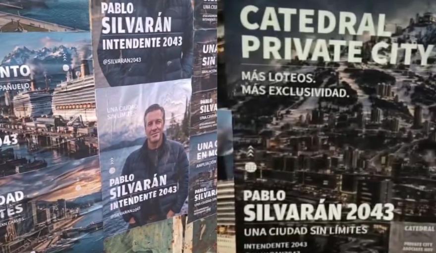 Misterio en las calles por los afiches de "Pablo Silvarán", el candidato a intendente que se adelantó al futuro